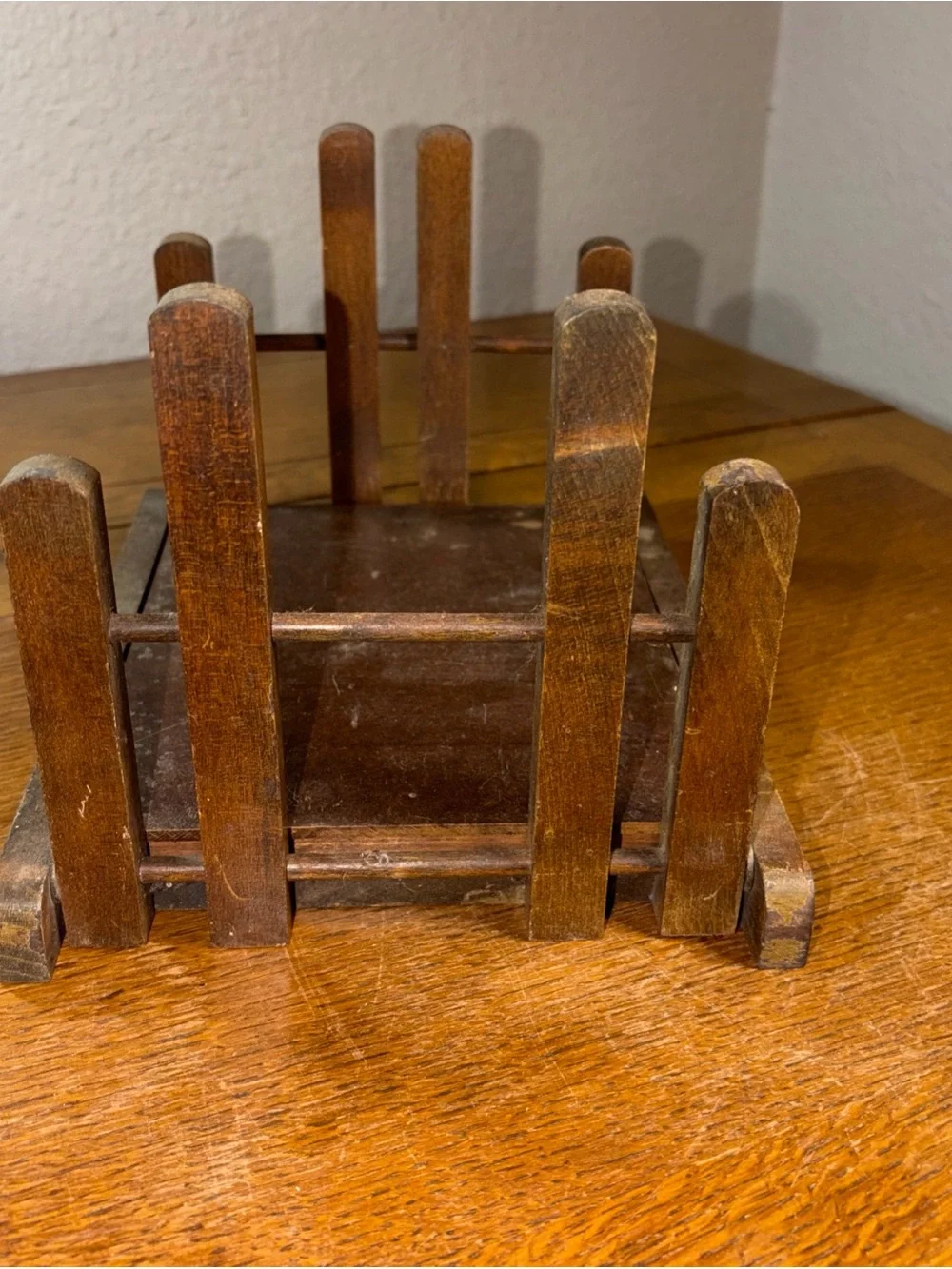 Vintage Oak Mission Style Arts & Crafts Book Rack